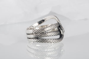 Snake Ring Unique Animal Sterling Silver Ring Handcrafted Unique Jewelry - vikingworkshop