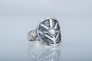 Lagertha's Shield Ring Sterling Silver Viking Jewelry - vikingworkshop