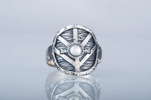 Lagertha's Shield Ring Sterling Silver Viking Jewelry - vikingworkshop