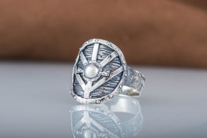 Lagertha's Shield Ring Sterling Silver Viking Jewelry - vikingworkshop