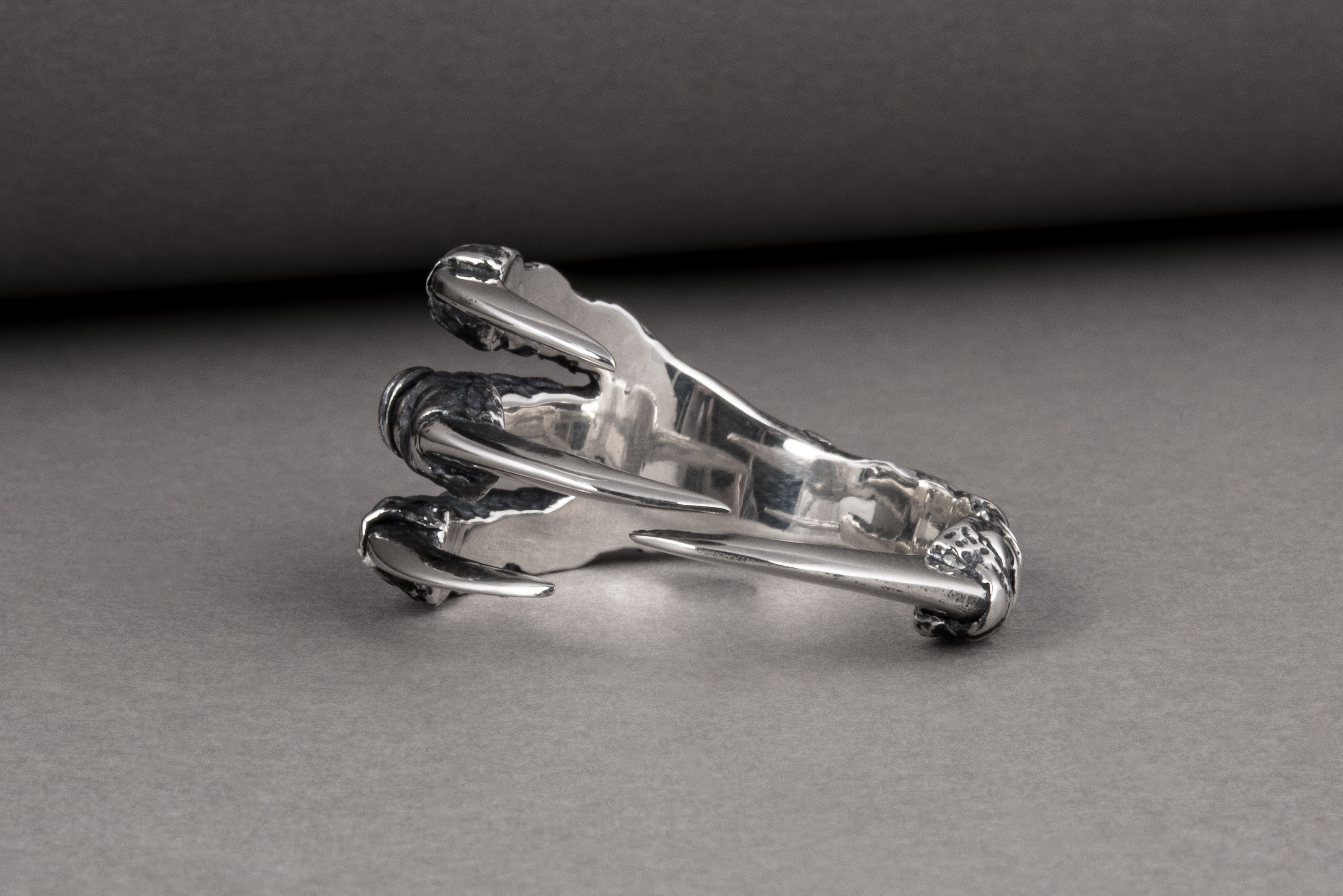 Raven Claw Sterling Silver Animal Ring - vikingworkshop