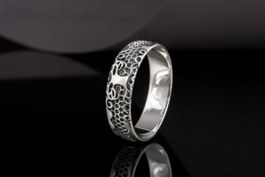 Yggdrasil Symbol Ring Sterling Silver Handmade Jewelry - vikingworkshop