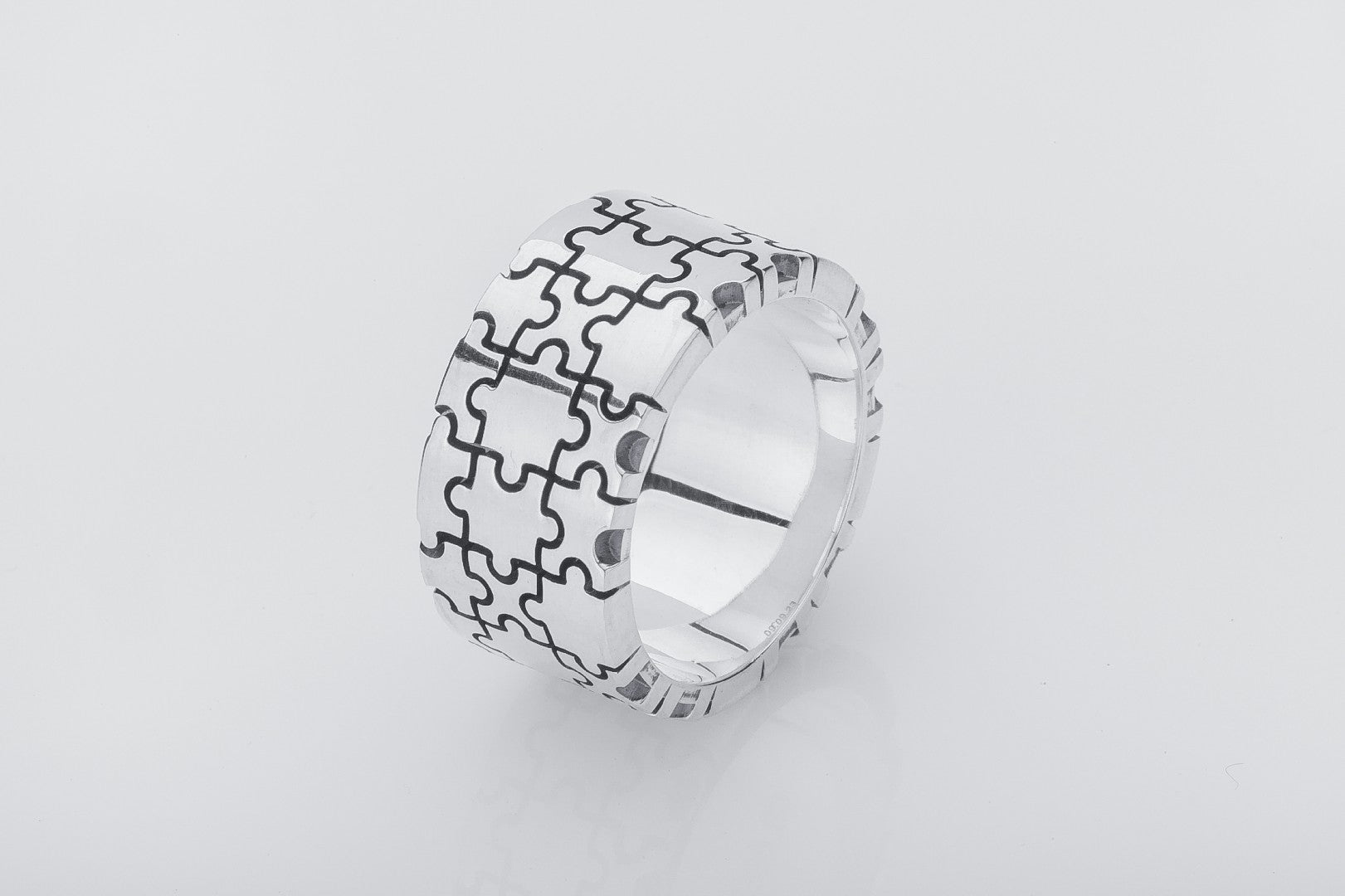 Stunning Puzzle Ring, Ring with Puzzle Ornament, Silver Unique Ring, Silver Handcrafted Jewelry - vikingworkshop