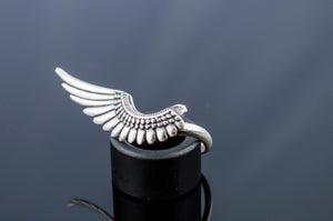 Feather Ring Sterling Silver Unique Jewelry - vikingworkshop