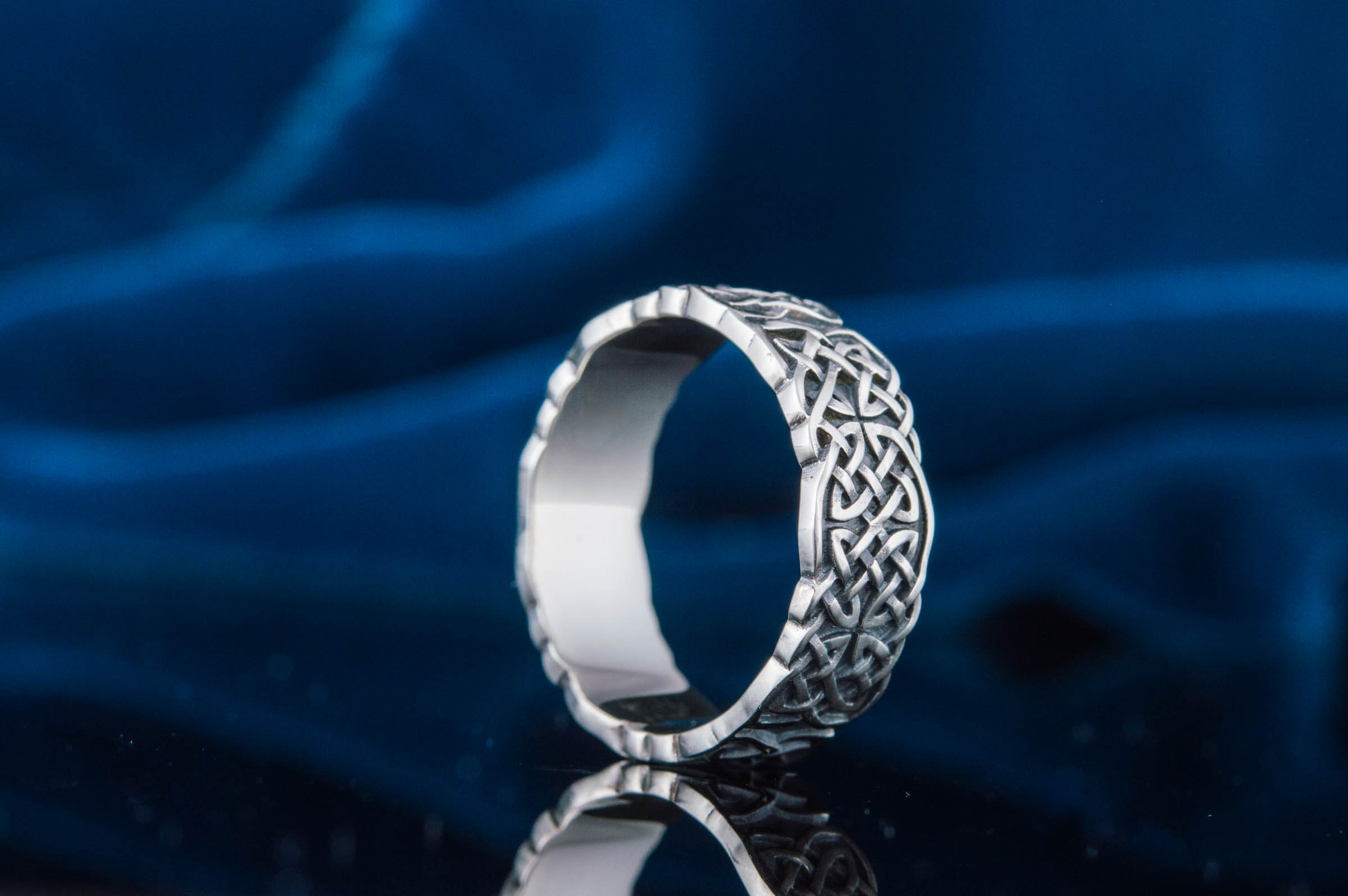 Norse Ornament Ring Sterling Silver Unique Jewelry - vikingworkshop