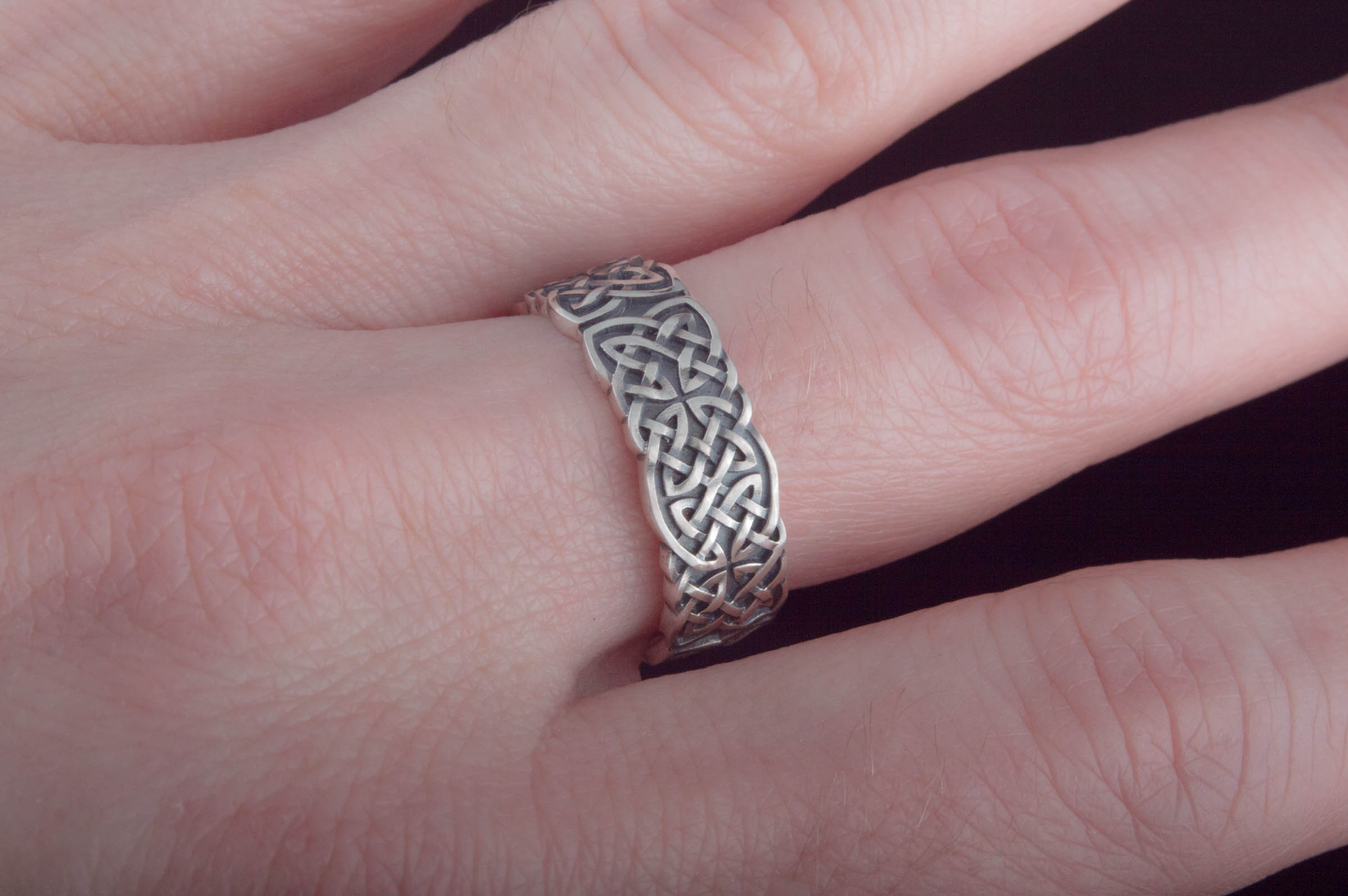 Norse Ornament Ring Sterling Silver Unique Jewelry - vikingworkshop