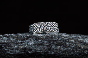 Norse Ornament Ring Sterling Silver Unique Jewelry - vikingworkshop