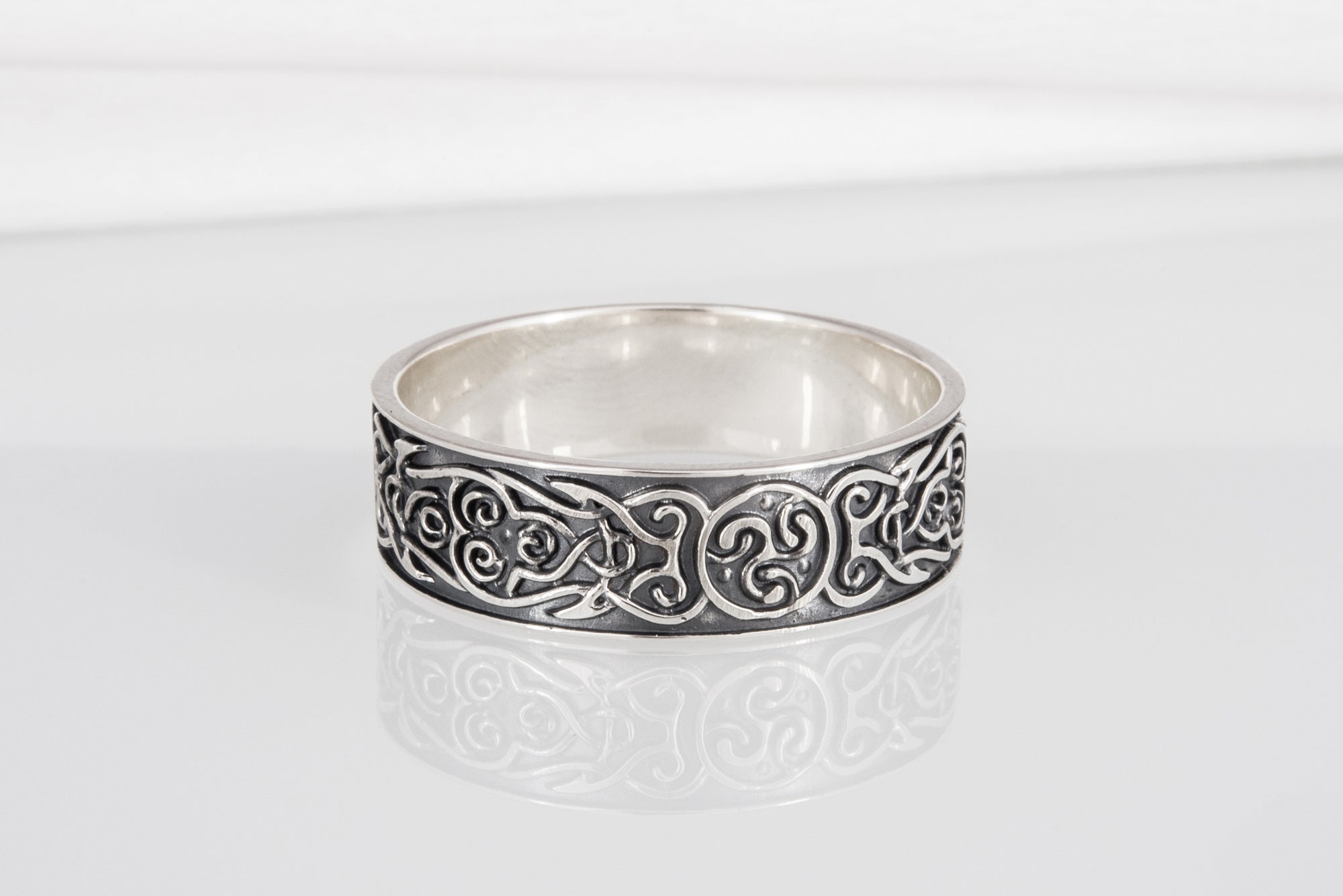 Ornament Style Ring Sterling Silver Handmade Jewelry - vikingworkshop