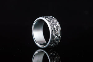 Ring with Dragon Symbol Sterling Silver Handmade Jewelry - vikingworkshop