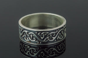 Beautiful Ornament Ring Sterling Silver Viking Jewelry - vikingworkshop