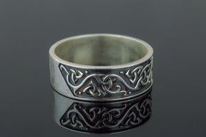 Beautiful Ornament Ring Sterling Silver Viking Jewelry - vikingworkshop