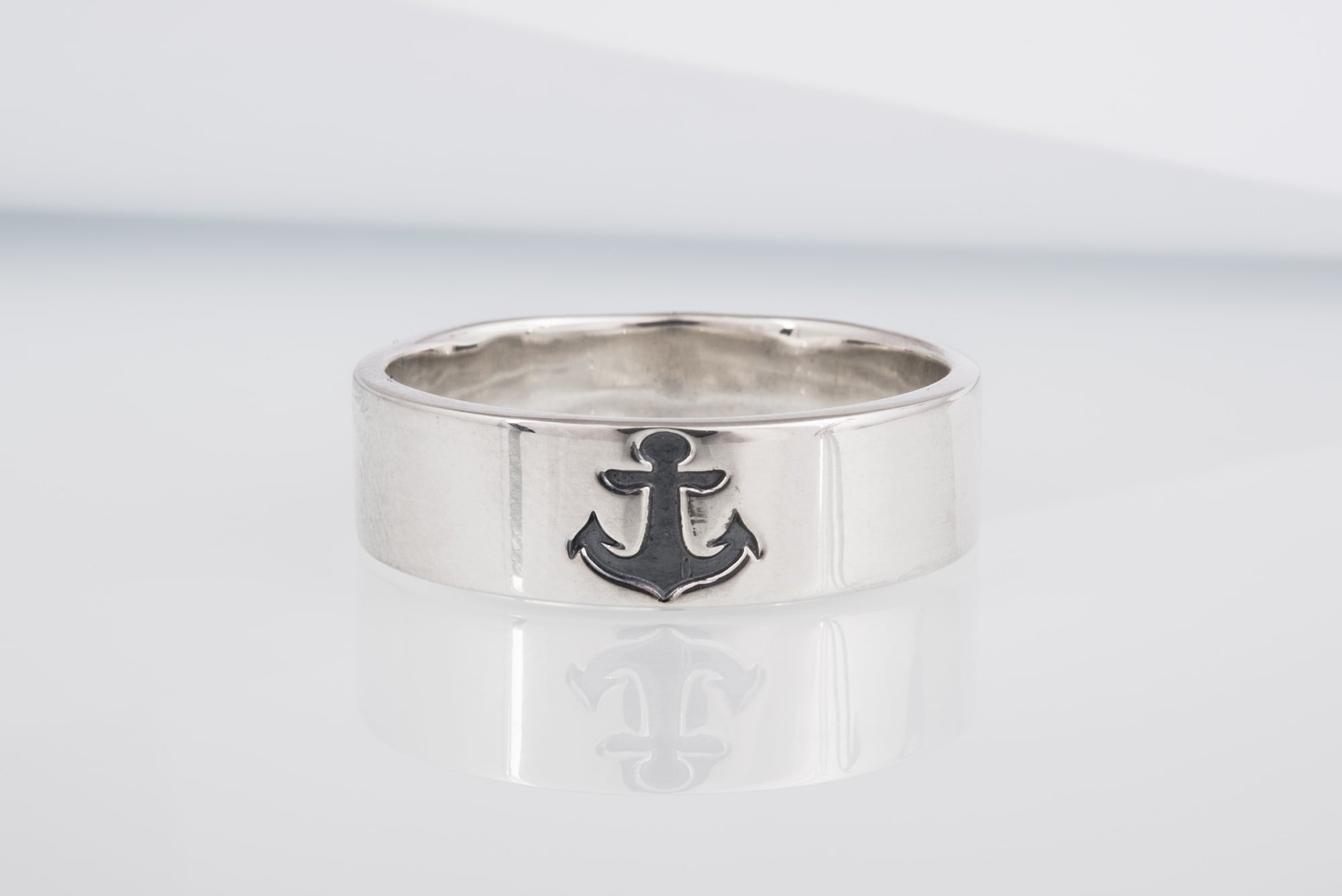 Anchor Symbol RingSterling Silver Handmade Jewelry - vikingworkshop