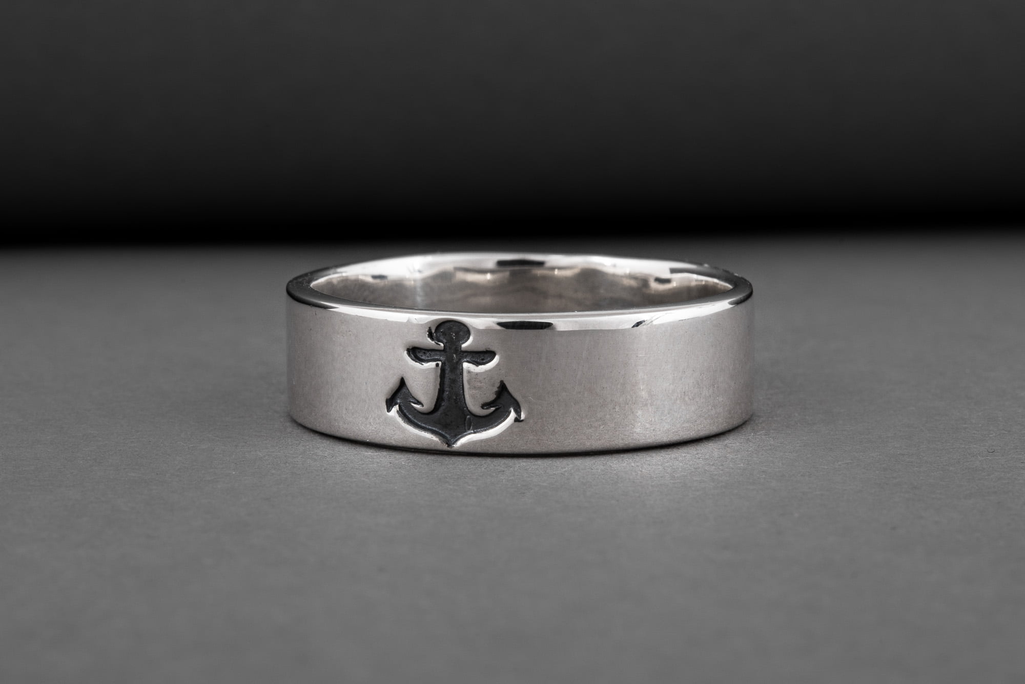 Anchor Symbol RingSterling Silver Handmade Jewelry - vikingworkshop