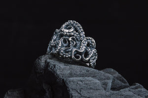 Kraken Symbol Ring Unique Animal Sterling Silver Unique Jewelry - vikingworkshop