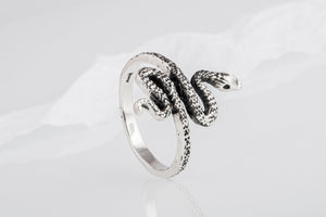 Unique 925 Silver Snake Ring, Unique fashion Jewelry - vikingworkshop