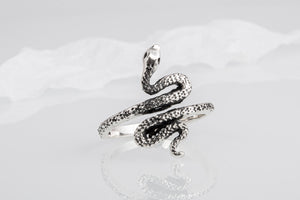 Unique 925 Silver Snake Ring, Unique fashion Jewelry - vikingworkshop