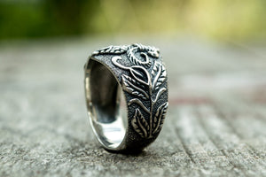 Ring with Heraldic Lilia Sterling Silver Handcrafted Jewelry - vikingworkshop