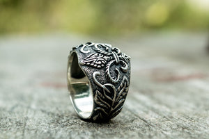 Ring with Heraldic Lilia Sterling Silver Handcrafted Jewelry - vikingworkshop