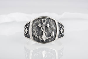 Anchor Symbol Ring Sterling Silver Handcrafted Jewelry - vikingworkshop