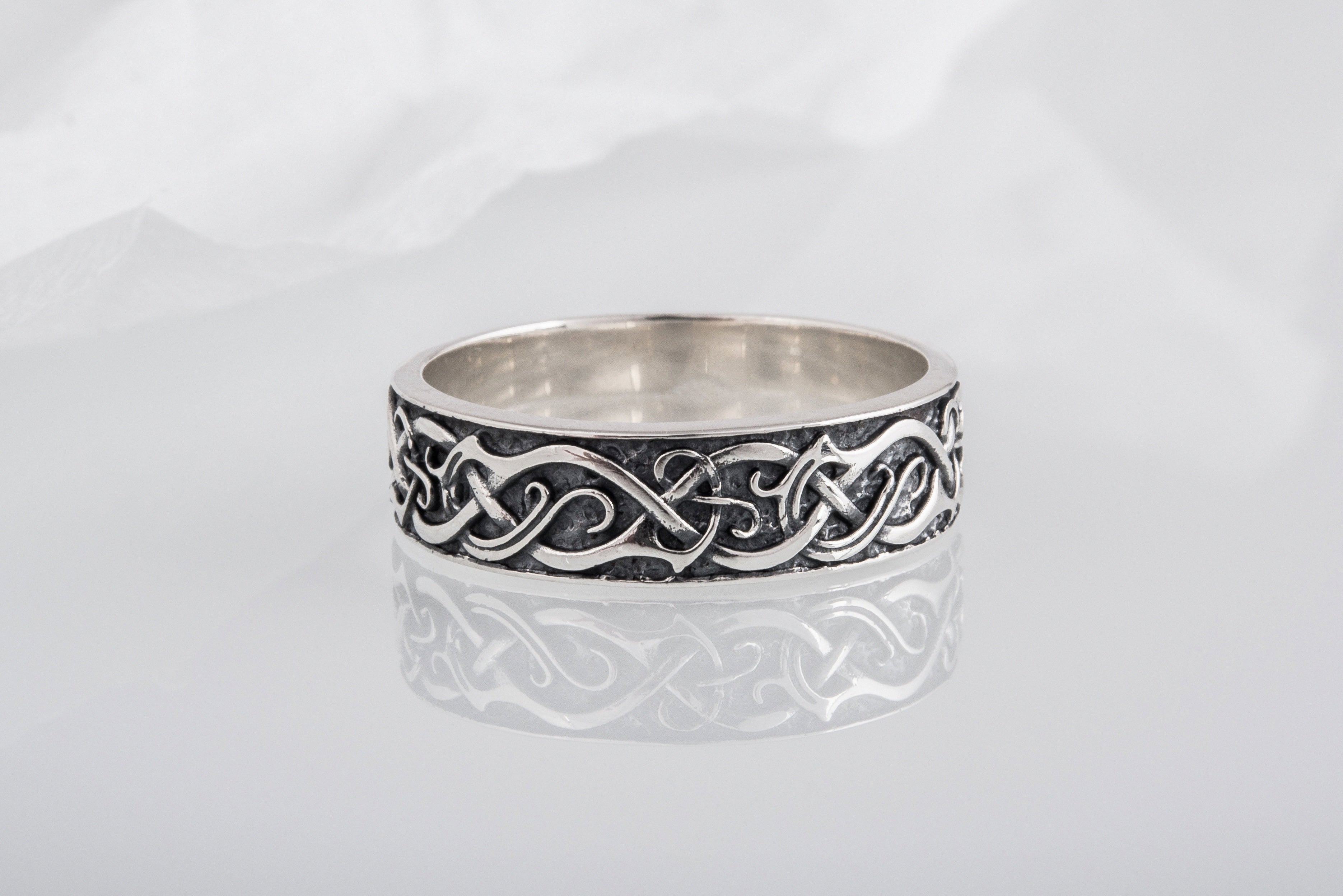 Ornament Ring Sterling Silver Handcrafted Jewelry - vikingworkshop