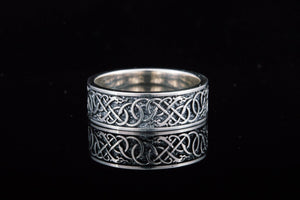 Urnes Ornament Ring Sterling Silver Handcrafted Jewelry - vikingworkshop