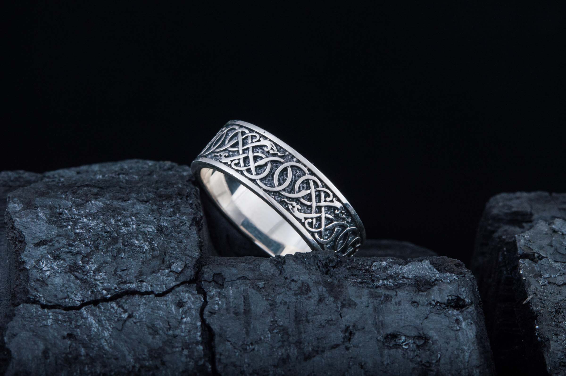 Urnes Ornament Ring Sterling Silver Handcrafted Jewelry - vikingworkshop