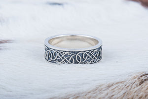 Urnes Ornament Ring Sterling Silver Handcrafted Jewelry - vikingworkshop