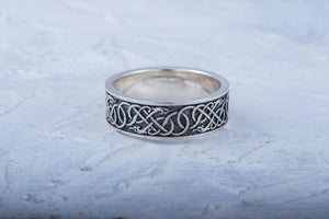 Urnes Ornament Ring Sterling Silver Handcrafted Jewelry - vikingworkshop