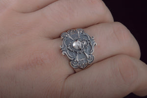 Jolly Roger Ring Sterling Silver Unique Handmade Jewelry - vikingworkshop