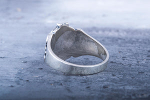 Jolly Roger Ring Sterling Silver Unique Handmade Jewelry - vikingworkshop