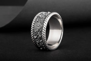 The Ornament Ring Sterling Silver Handmade Unique Jewelry - vikingworkshop