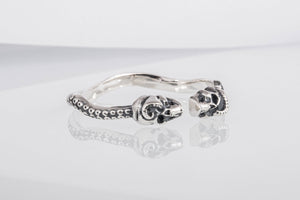 Skulls Ring Sterling Silver Unique Viking Workshop Jewelry - vikingworkshop