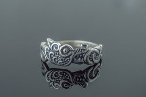 Fenrir Ring Handmade Sterling SilverUnique Norse Jewelry - vikingworkshop