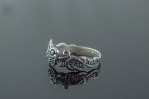 Fenrir Ring Handmade Sterling SilverUnique Norse Jewelry - vikingworkshop