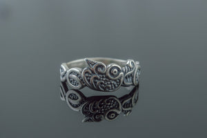 Fenrir Ring Handmade Sterling SilverUnique Norse Jewelry - vikingworkshop