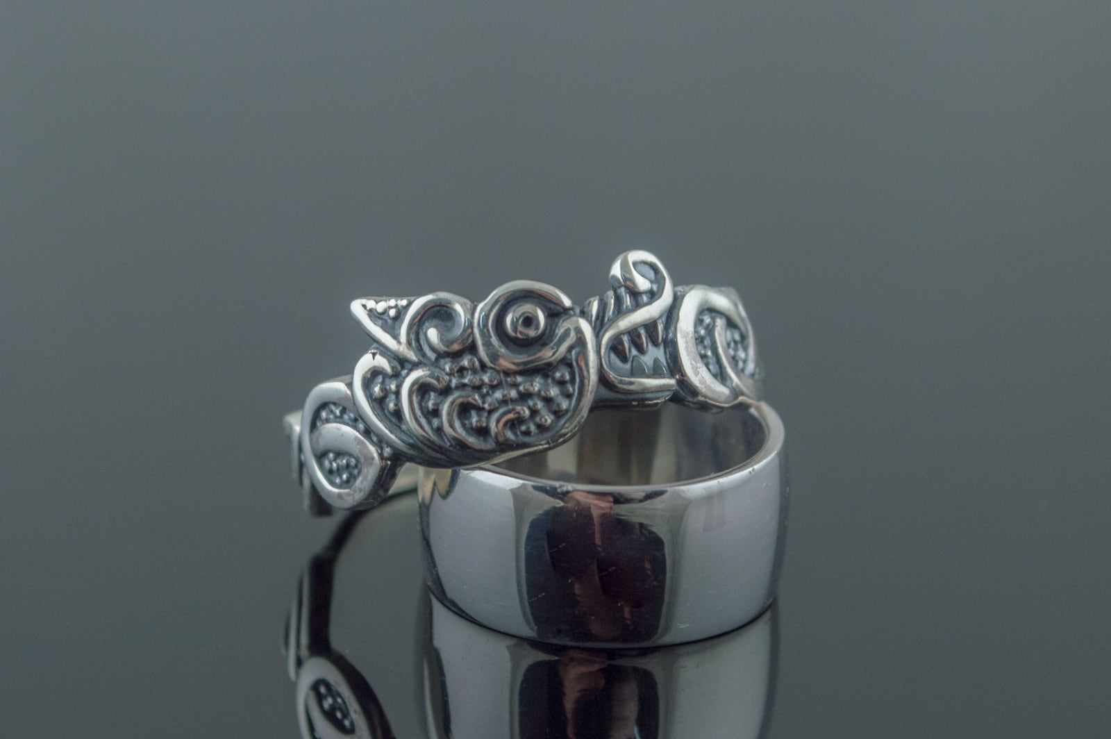 Fenrir Ring Handmade Sterling SilverUnique Norse Jewelry - vikingworkshop