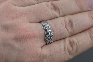 Fenrir Ring Handmade Sterling SilverUnique Norse Jewelry - vikingworkshop