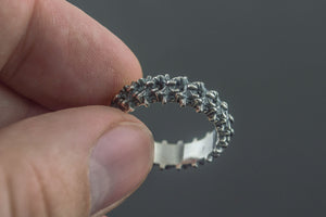 Spine Ring Sterling Silver Viking Workshop Jewelry - vikingworkshop