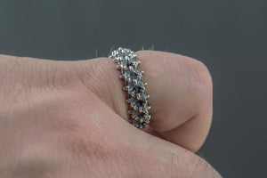 Spine Ring Sterling Silver Viking Workshop Jewelry - vikingworkshop