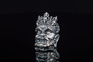 Rakshasa Ring Sterling Silver Hindu Mythology Jewelry - vikingworkshop