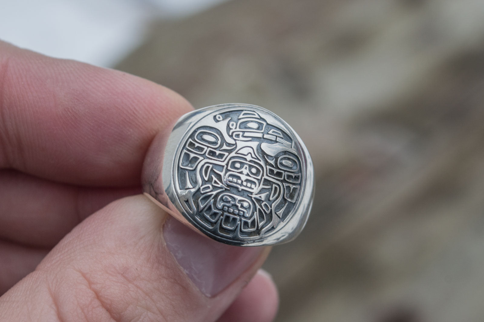 Native American Ornaments Ring Sterling Silver Handcrafted Jewelry - vikingworkshop