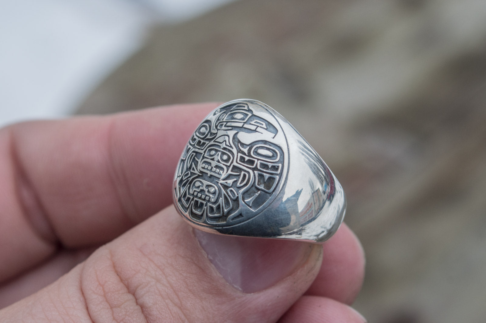 Native American Ornaments Ring Sterling Silver Handcrafted Jewelry - vikingworkshop