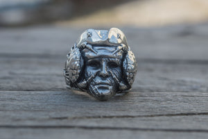 Pirate Handmade Ring Sterling Silver Unique Jewelry - vikingworkshop