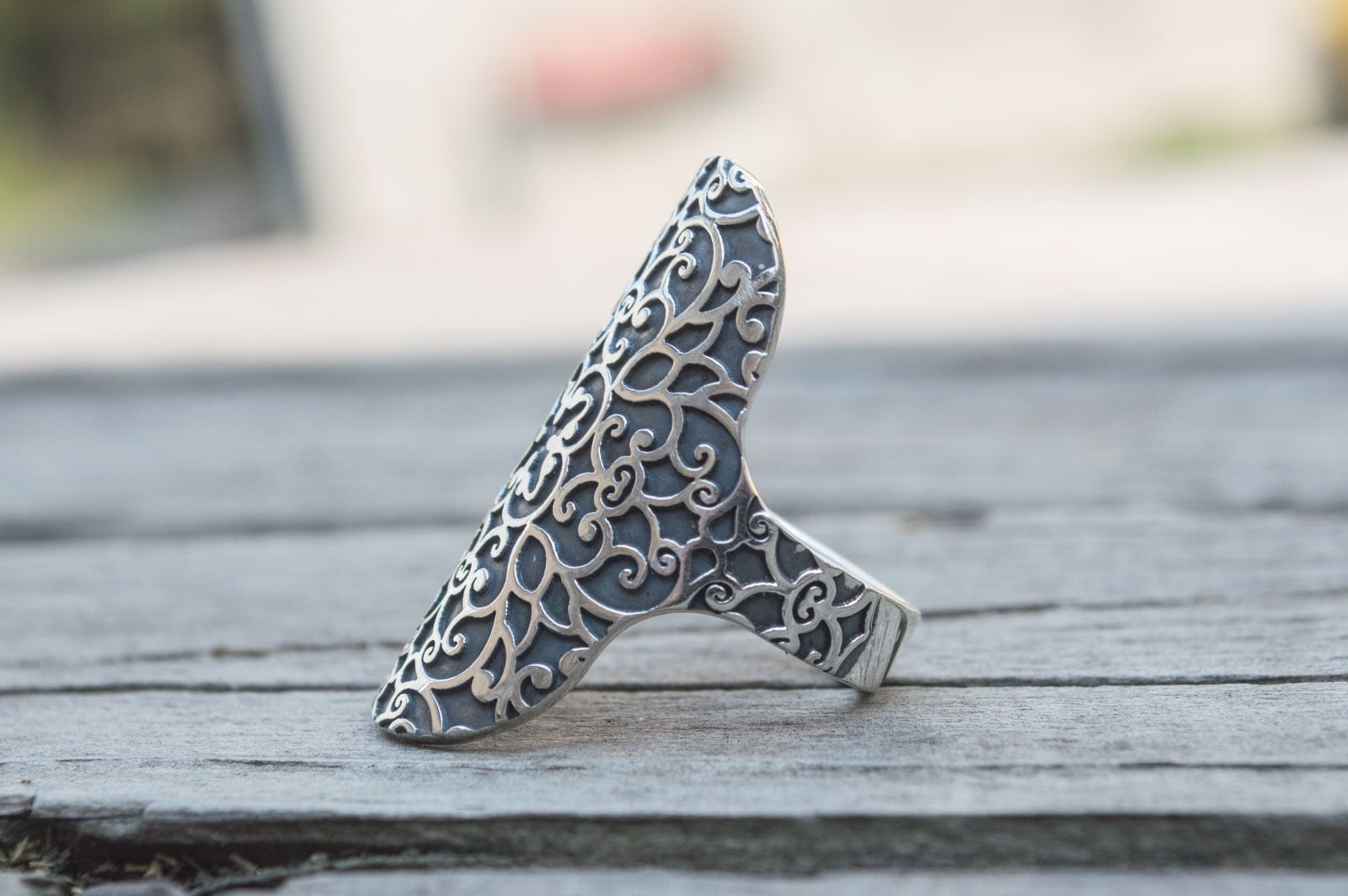 Boho Style Ring Sterling Silver Handmade Jewelry - vikingworkshop