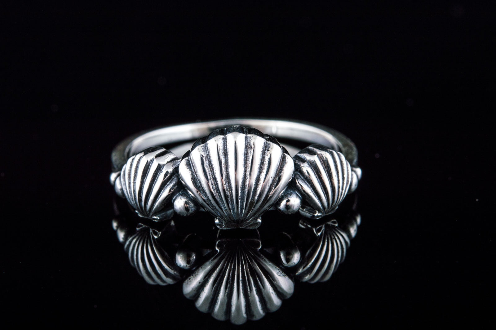 Shell ring Sterling Silver Handmade Jewelry - vikingworkshop