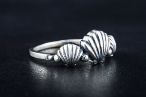 Shell ring Sterling Silver Handmade Jewelry - vikingworkshop