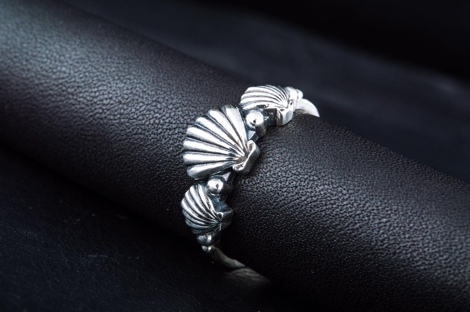 Shell ring Sterling Silver Handmade Jewelry - vikingworkshop