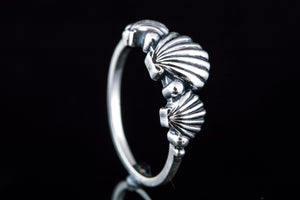 Shell ring Sterling Silver Handmade Jewelry - vikingworkshop