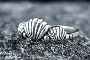 Shell ring Sterling Silver Handmade Jewelry - vikingworkshop