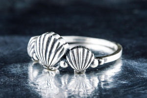 Shell ring Sterling Silver Handmade Jewelry - vikingworkshop